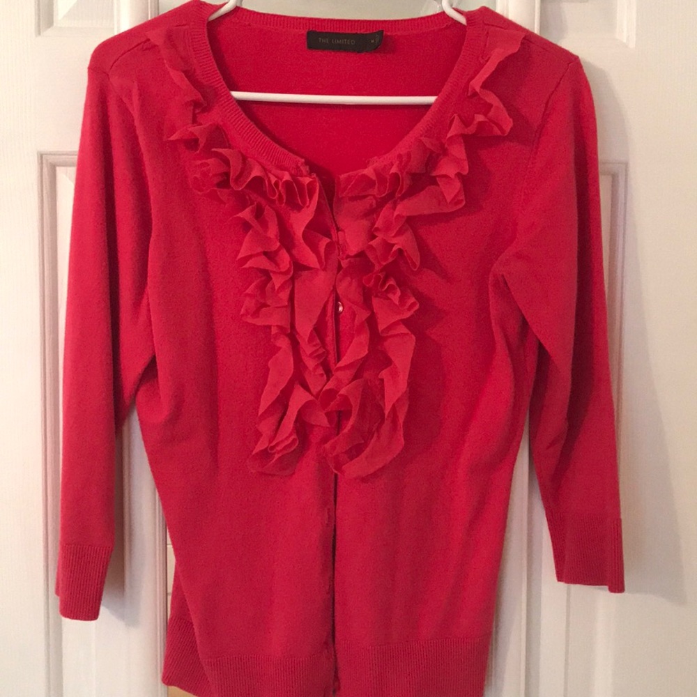 Pink cardigan from The Limited.